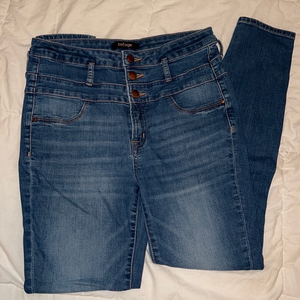 Charlotte Russe Refuge high rise blue jeans
